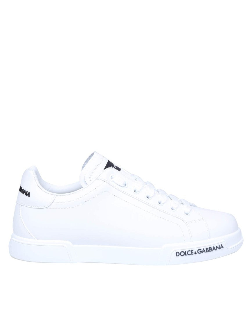 Dolce & Gabbana White Nappa Portofino Sneakers