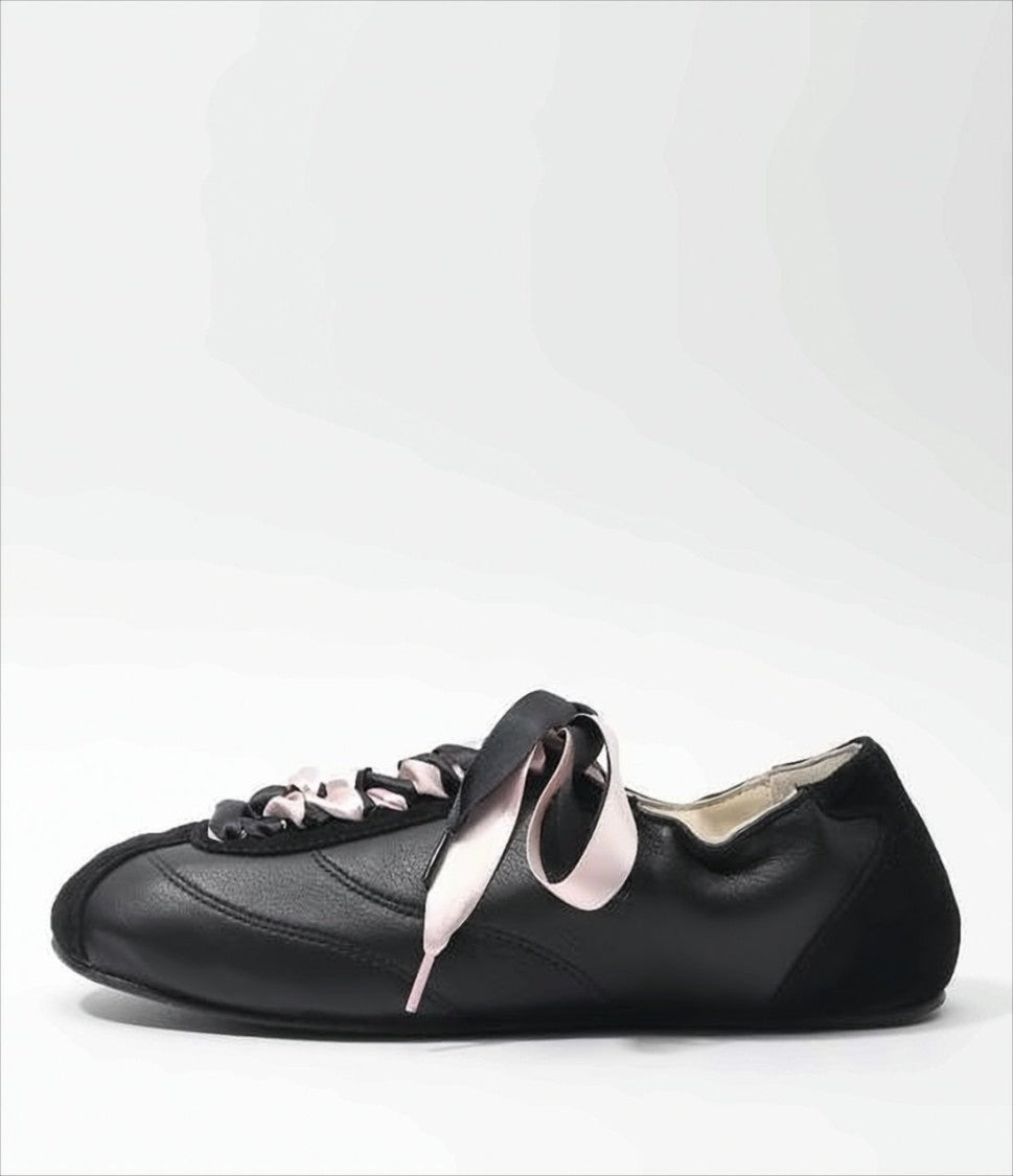 Repetto Lambskin Slip-On Sneakers With Glossy Ribbon Laces