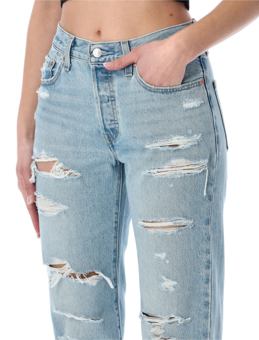 Levi's Straight-Leg 90S Vintage Denim Jeans With Distressed Details