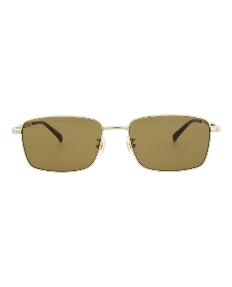Dunhill Square-Frame Metal Sunglasses