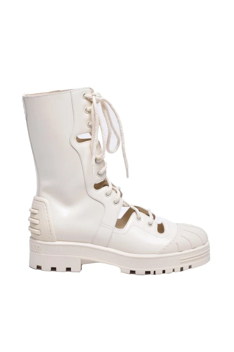 Dior Iron Leather Boots - White