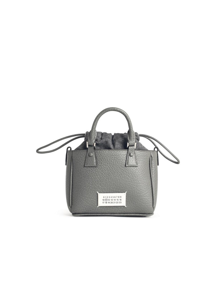 Maison Margiela '5Ac Tote Horizontal' Pebble Grey Leather Bag
