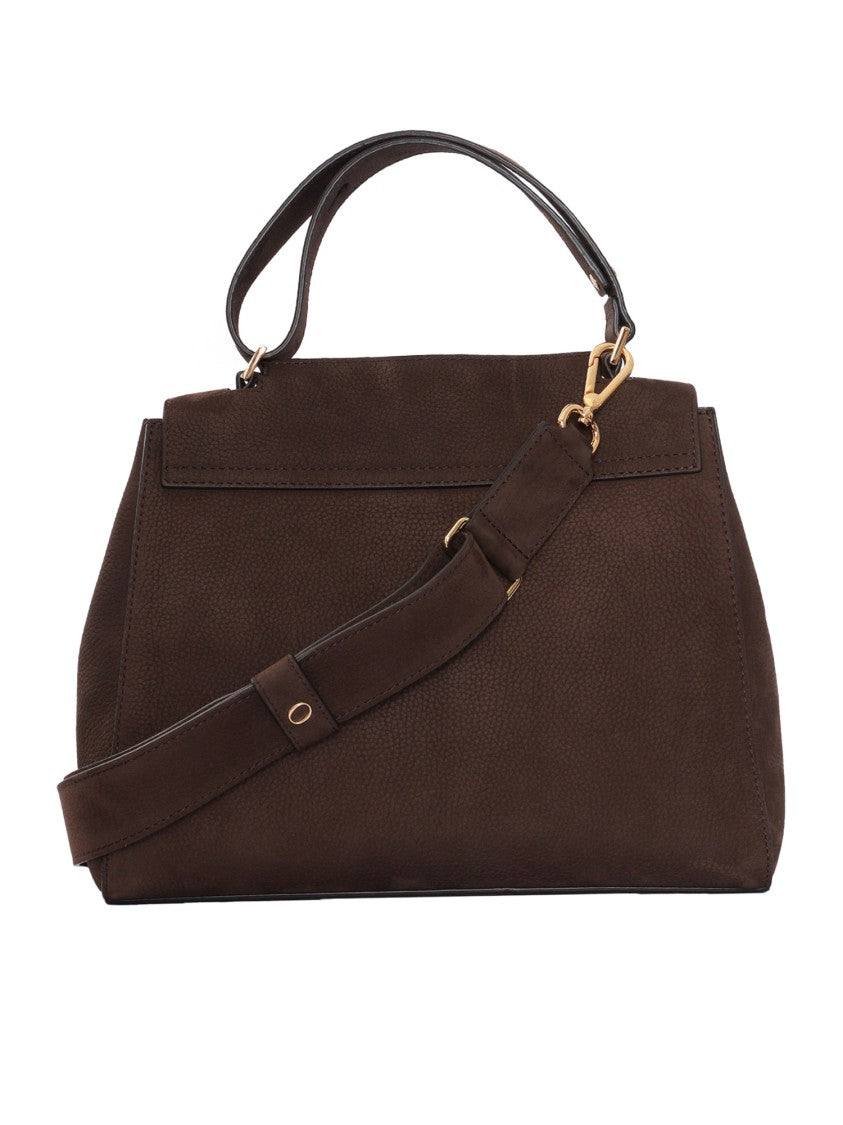 Claudio Orciani Medium Brown Sveva Nabucco Nubuck Leather Shoulder Bag