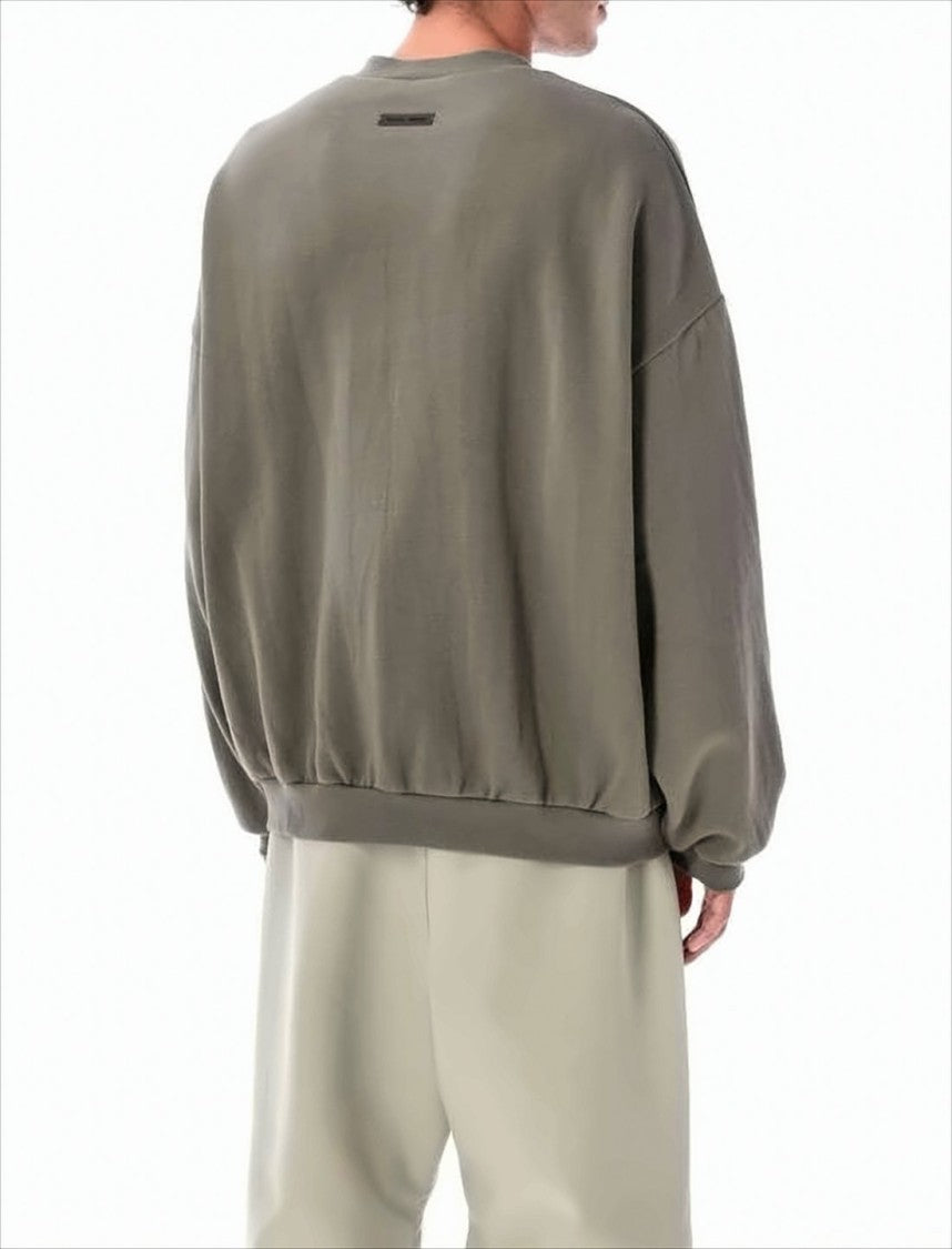 Fear Of God Brown Oversized Pullover Sweatshirt With Bold Text