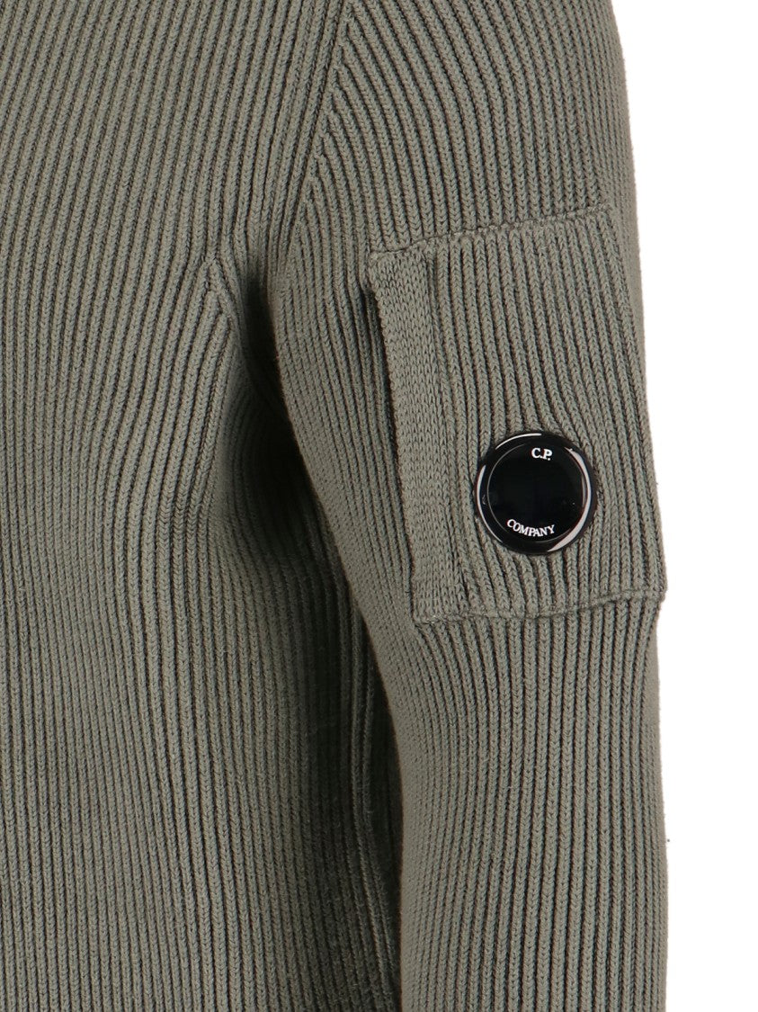 C.P. Company Logo Crewneck Sweater – Grey