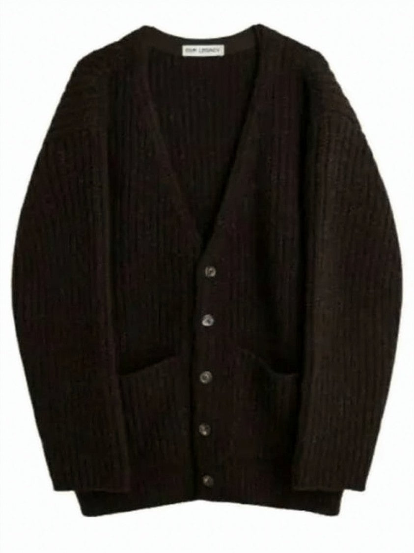 Our Legacy Knit Cardigan With Deep V-Neck