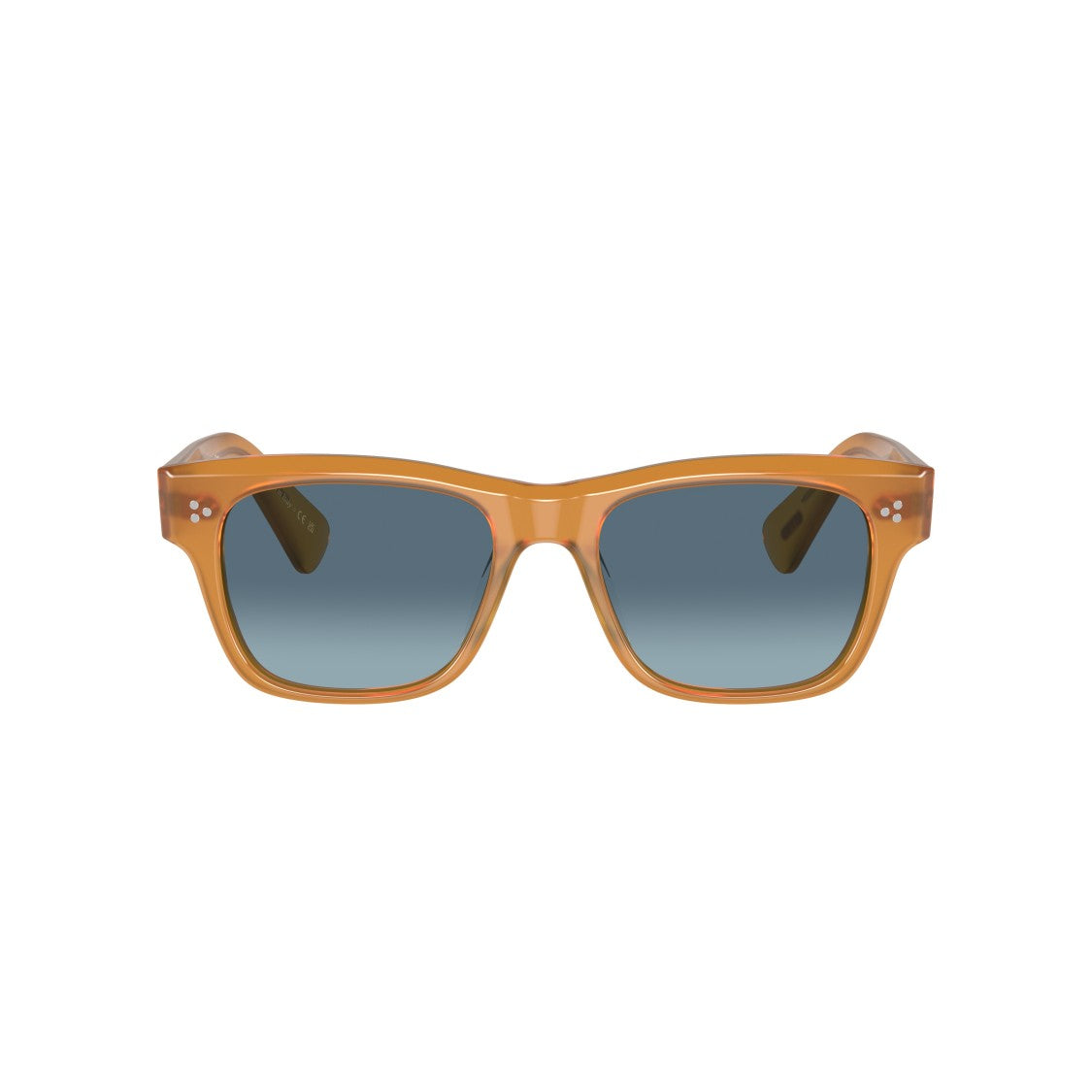 Oliver Peoples 0Ov5524su Translucent Amber Acetate Sunglasses With Gradient Blue Lenses