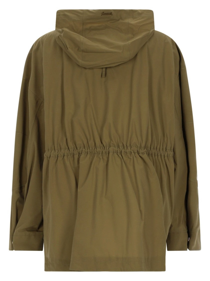 Laminar Parka Corto Con Cappuccio Cinched Polyamide