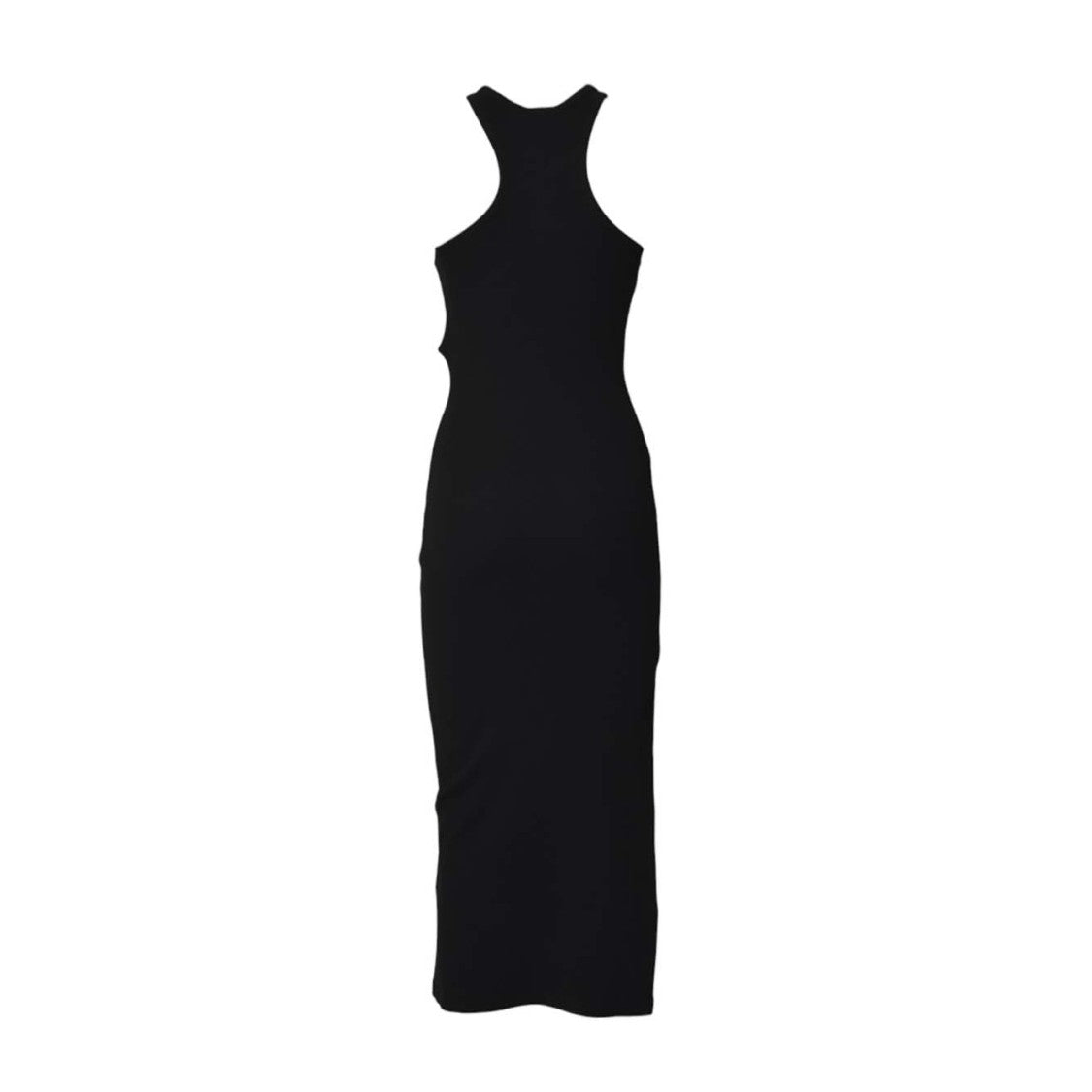 Courrèges 90's Black Cotton Scuba Long Dress