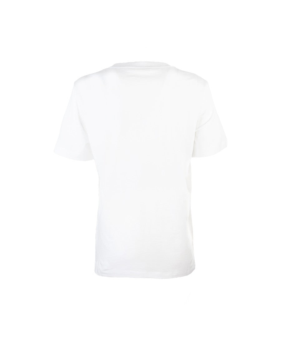 Marni White Jersey T-Shirt With Scribbled Logo