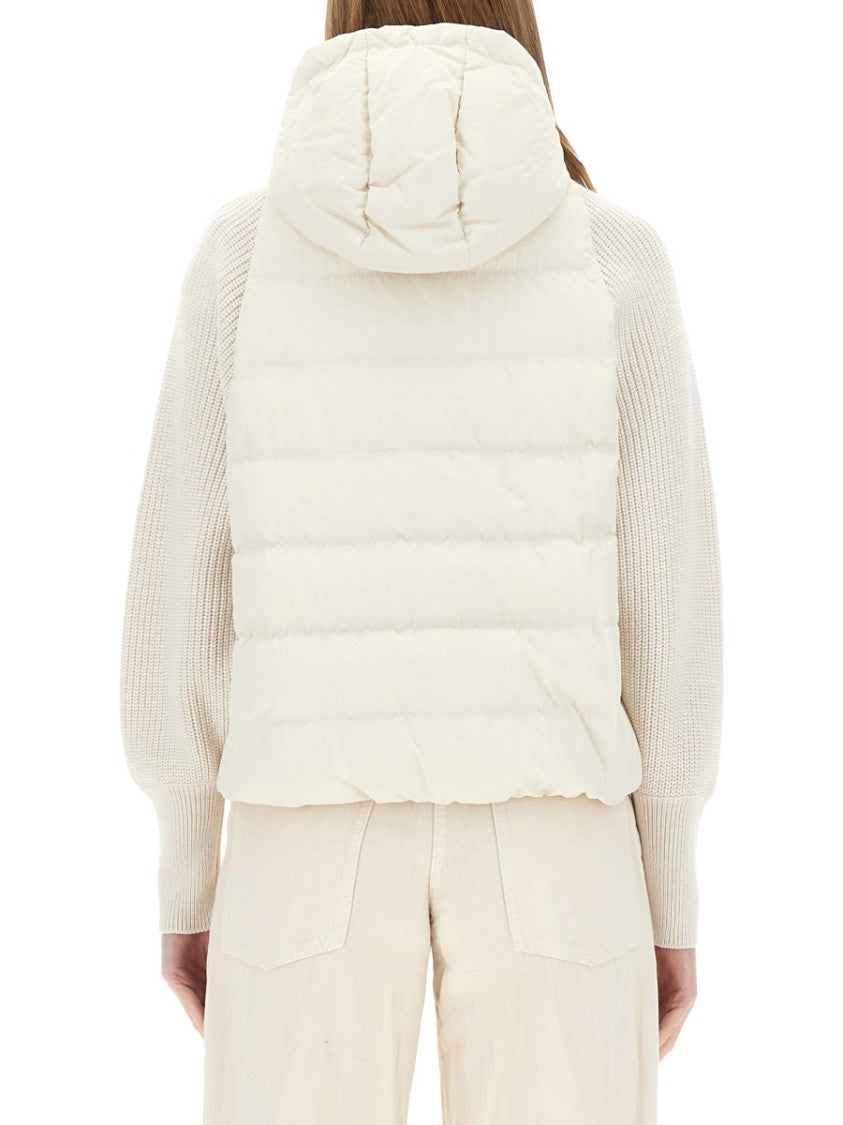 Brunello Cucinelli Knitted Sleeves Down Jacket