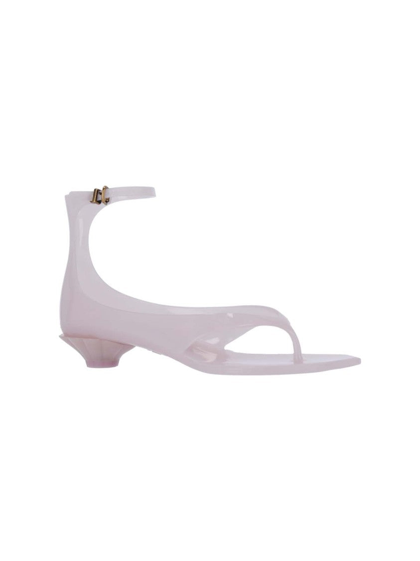 Chloé Minimalist Pink Sandals With Glossy Finish