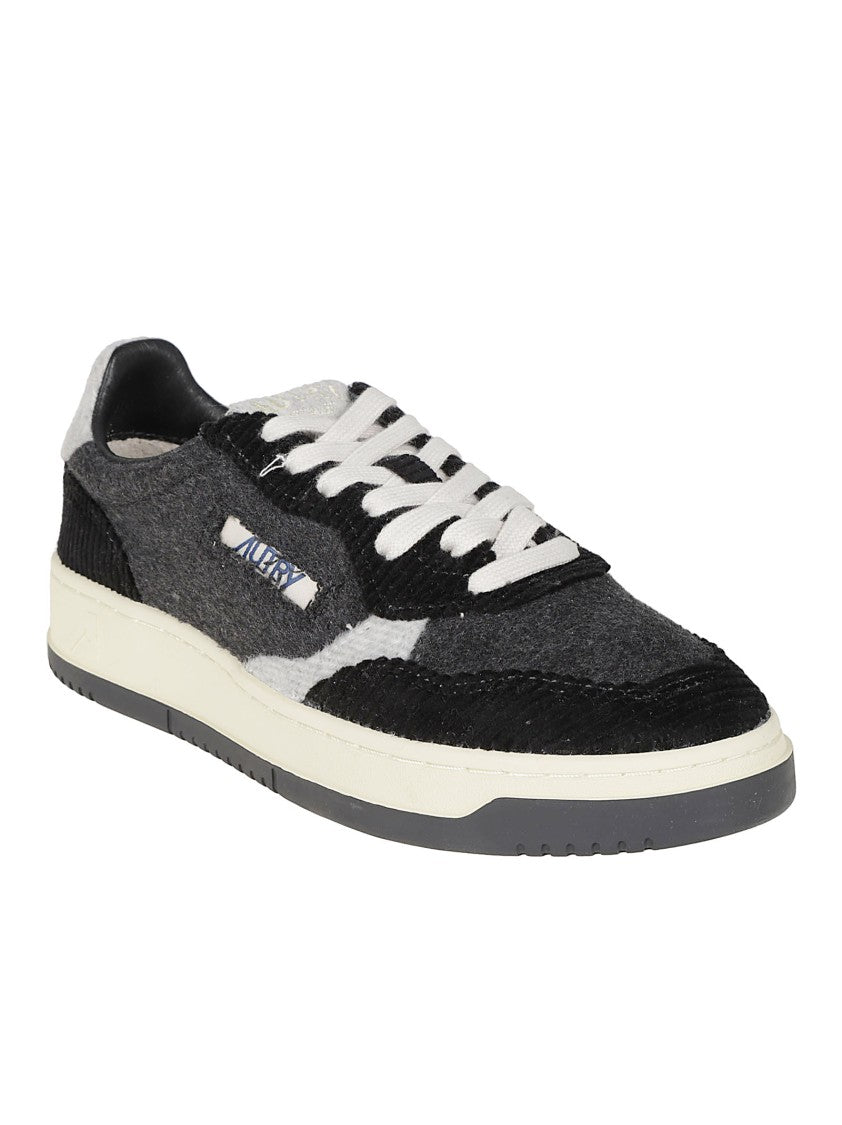 Autry Dark Grey Medalist Low Polyester Sneakers