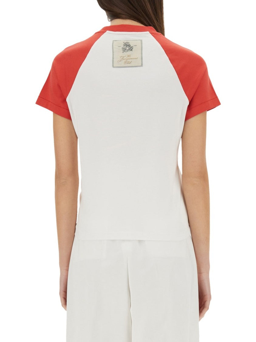 Jacquemus Mini T-Shirt With Contrasting Raglan Sleeves