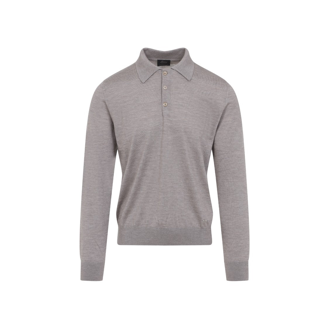 Brioni Beige Cashmere Long Sleeves Polo