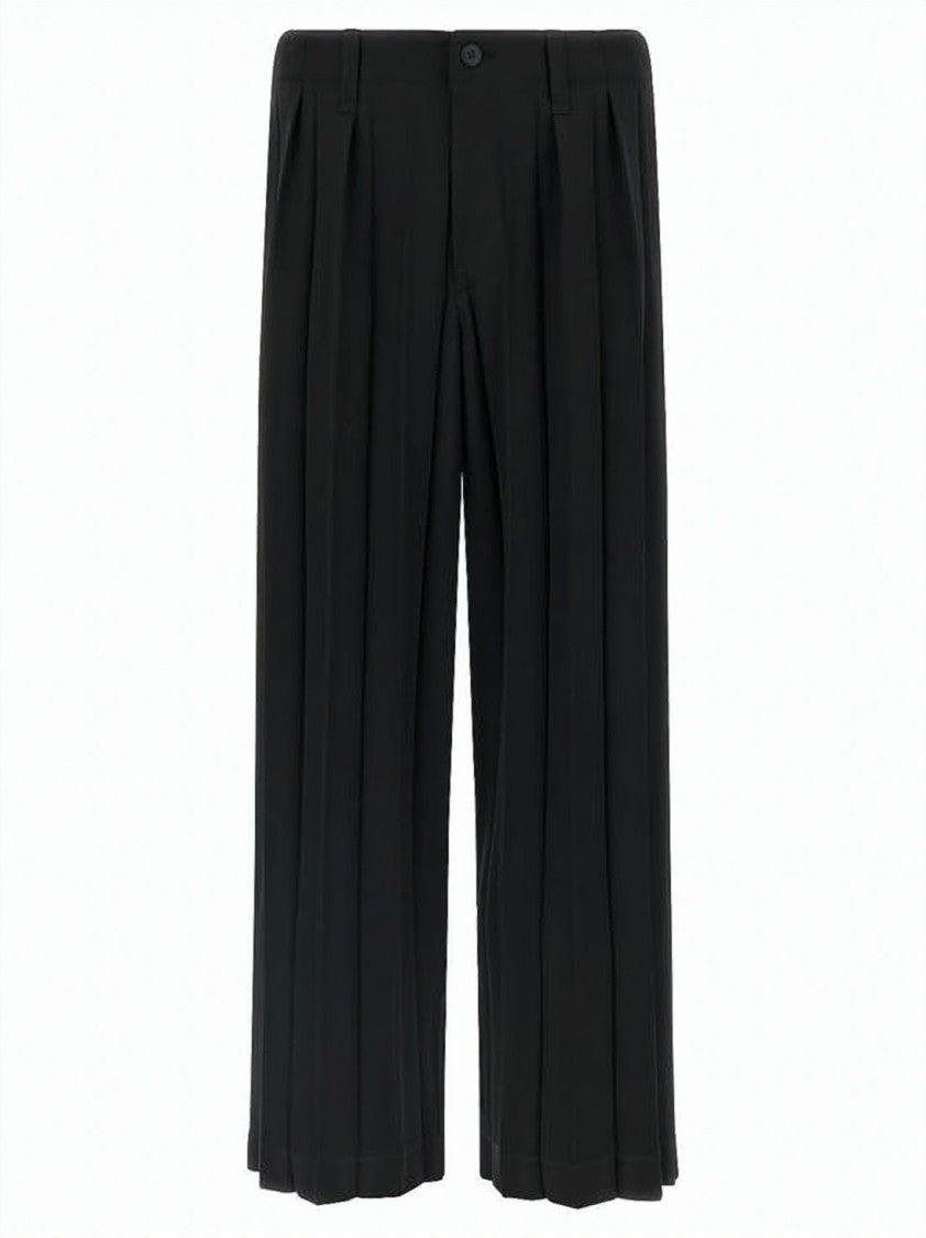 Homme Plissé Issey Miyake Wide-Leg Pants With Vertical Pleats And Structured Design