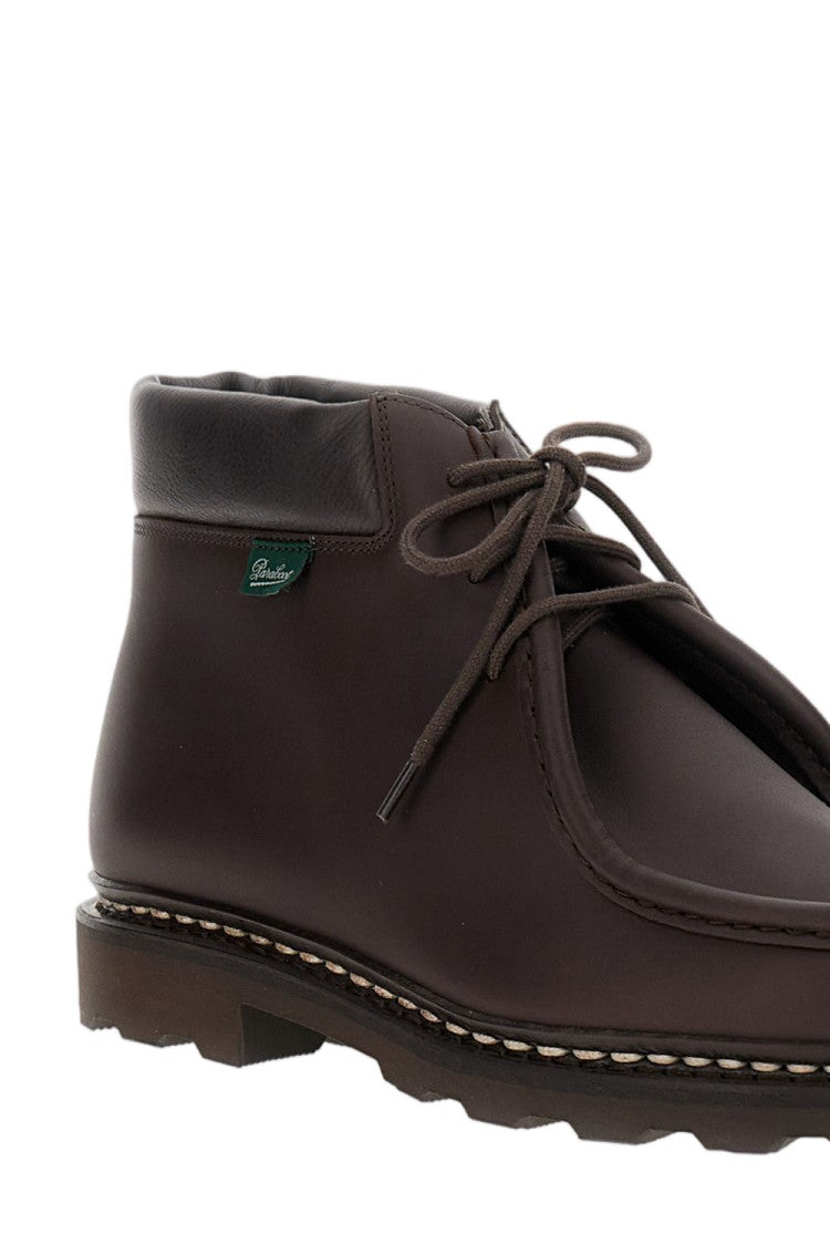 Paraboot Brown Lisse Vegetable-Tanned Leather Boots