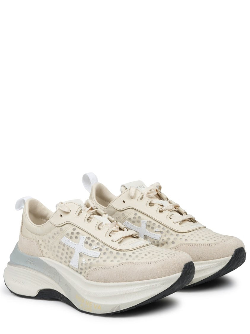 Premiata Perforated Upper Sneakers With Cushioned Sole And Logo Detail