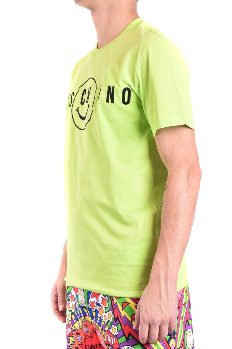Moschino Multicolor Graphic T-Shirt With Smiley Detail