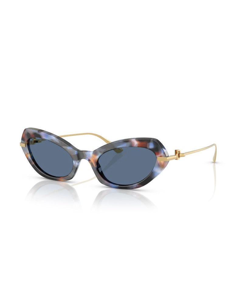 Dolce & Gabbana Narrow Cat-Eye Sunglasses With Metal Temples
