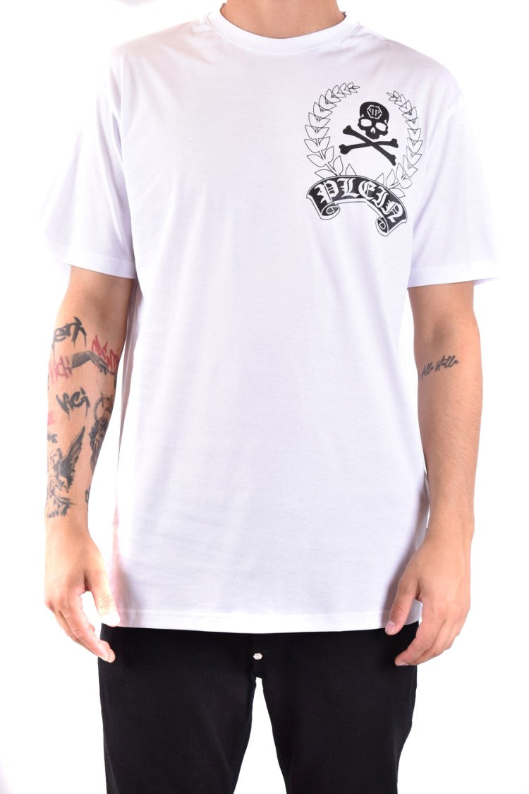 Philipp Plein Cotton T-Shirt With Bold Skull Graphic And Classic Fit