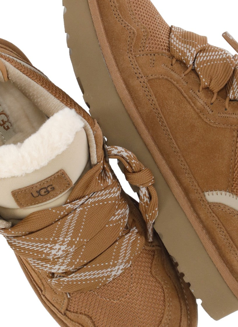 Ugg Brown Lowmel Leather Fabric Sneakers