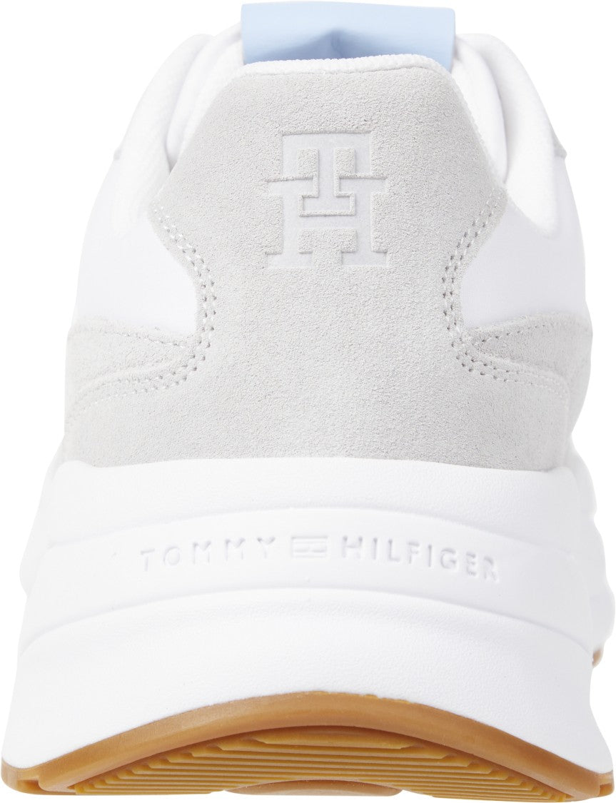 Tommy Hilfiger White Lace Closure Sneakers