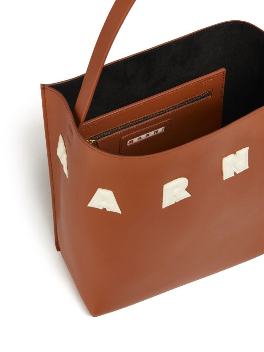 Marni Spacious Calfskin Shopper Bag