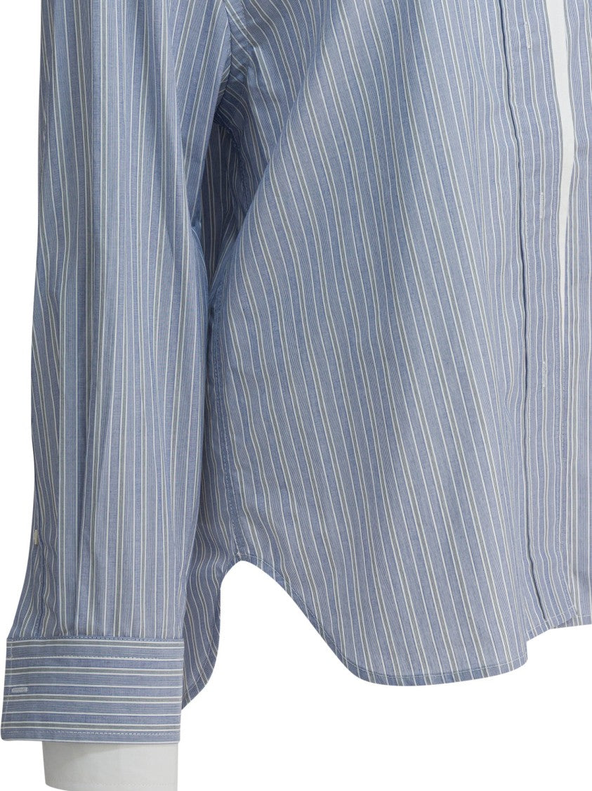 Acne Studios Light Blue Striped Shirt With Relaxed Fit