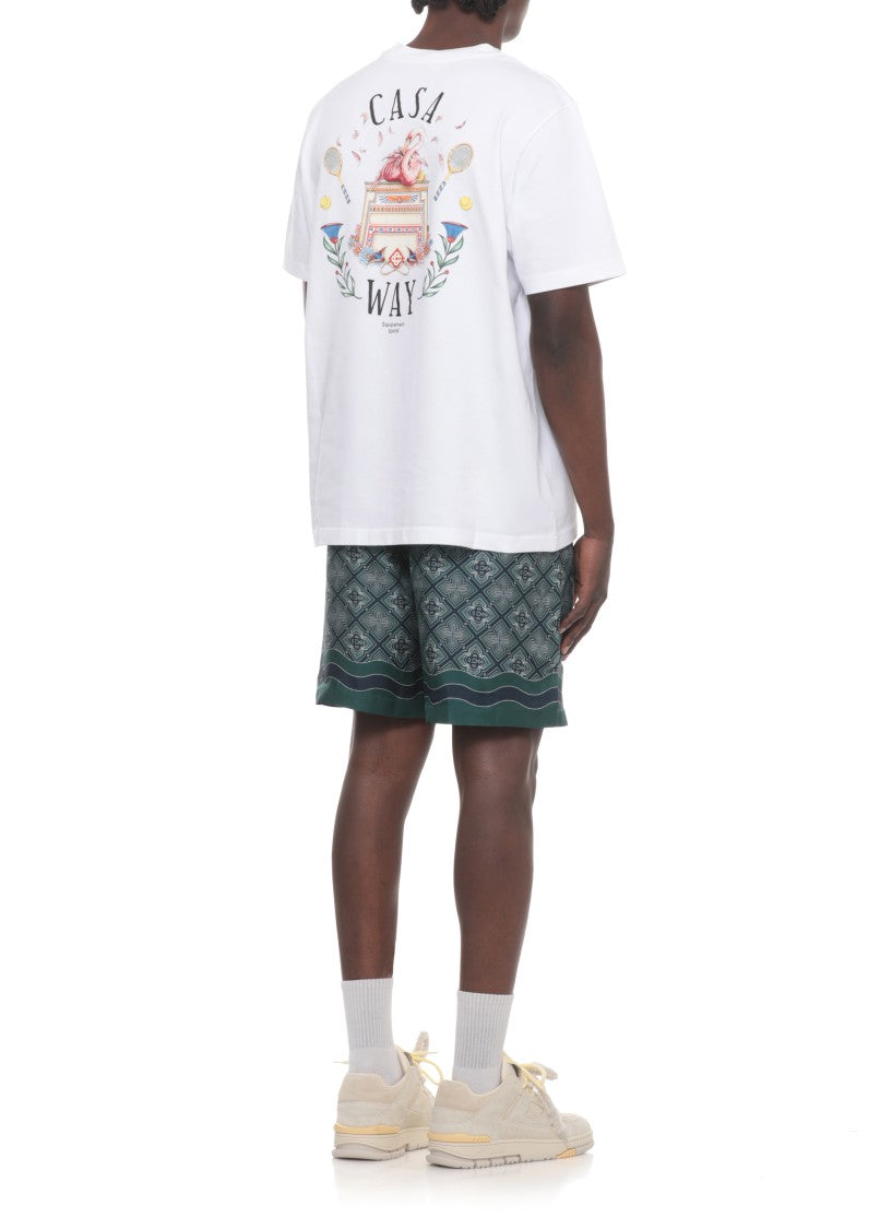 Casablanca White Casaway Print T-Shirt