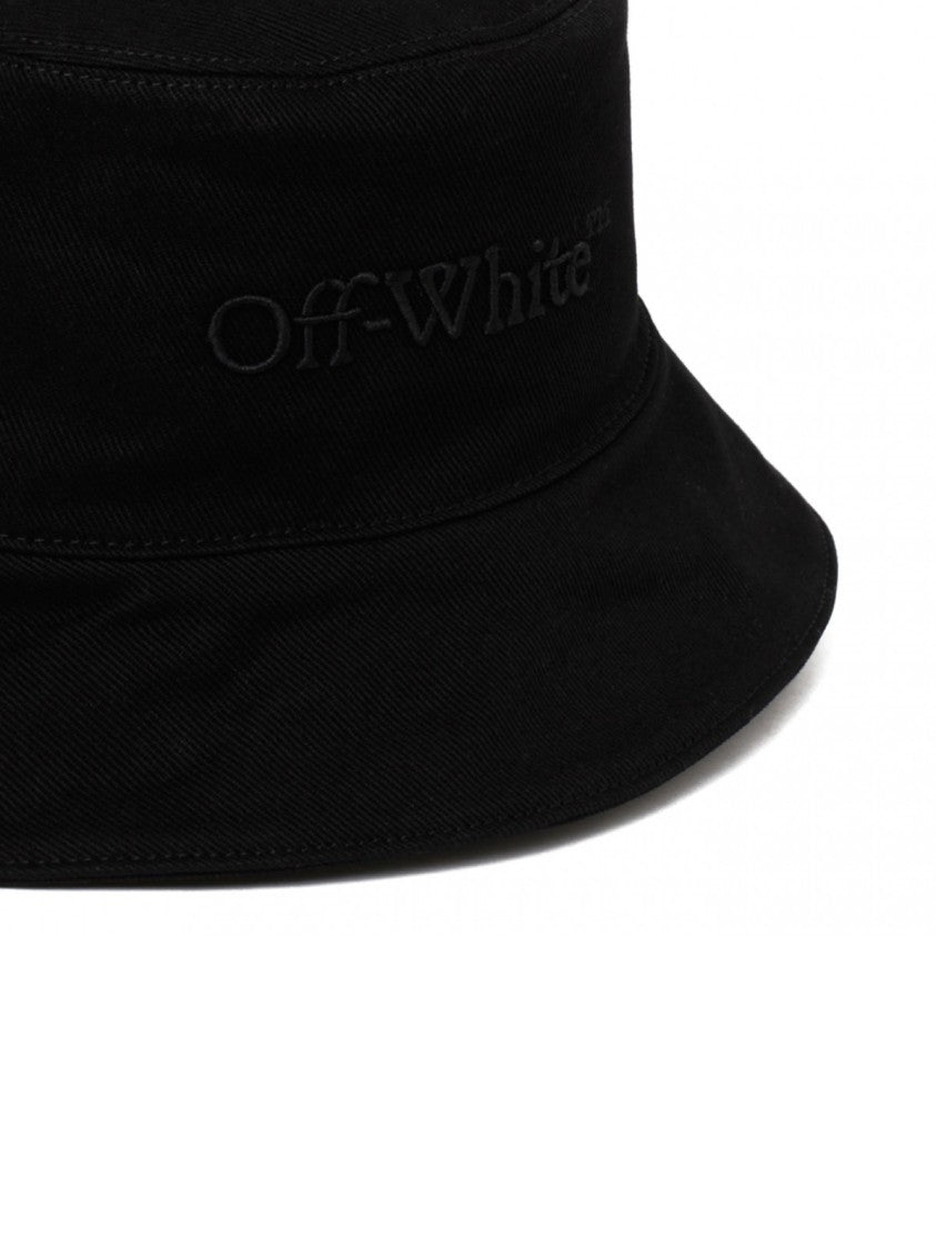 Off-White Bookish Logo Denim Bucket Hat