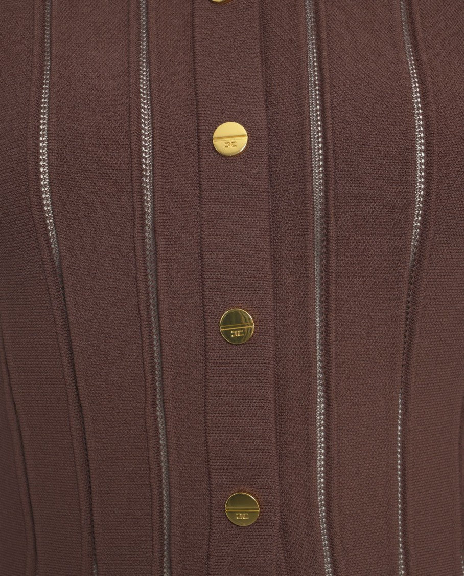 Elisabetta Franchi Cardigan With Ruffle Details