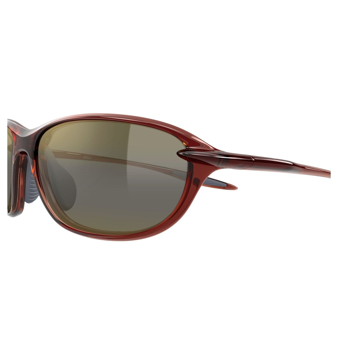 Maui Jim Hookipa Ultra R - Xs Translucent Reddish-Brown Oval Sunglasses With Gradient Lenses