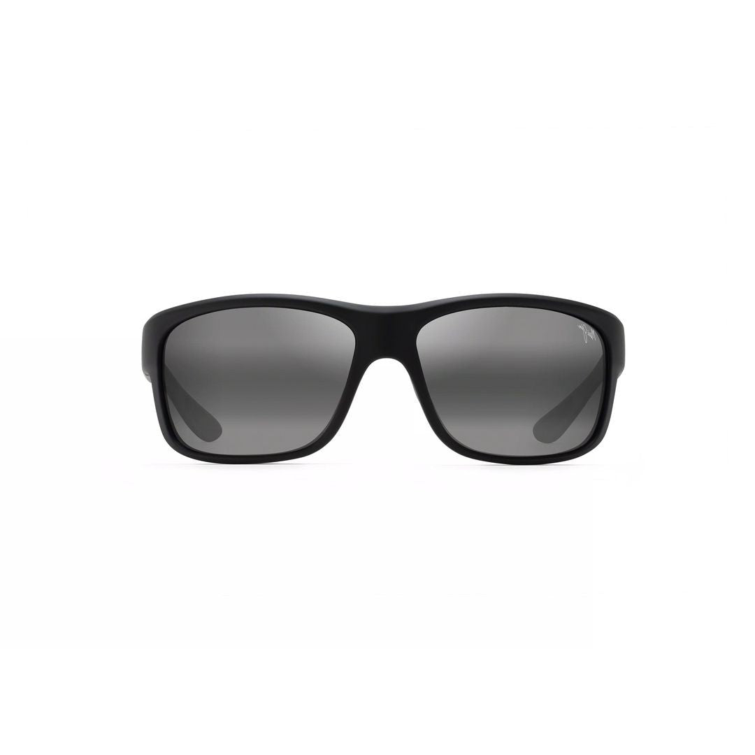 Maui Jim Southern Cross Rectangular Frame Sunglasses With Matte Black Finish