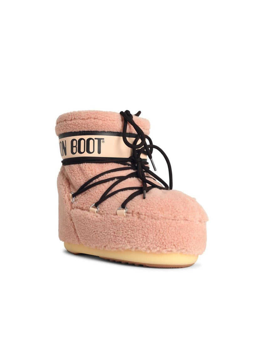 Moon Boot Pink Faux Fur Boot