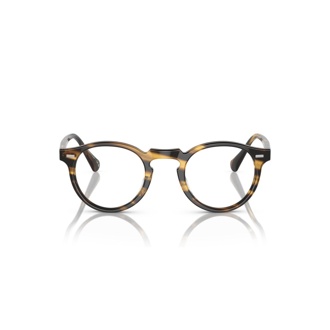 Oliver Peoples 0Ov5186 Round Tortoiseshell Acetate Eyeglasses With Keyhole Bridge