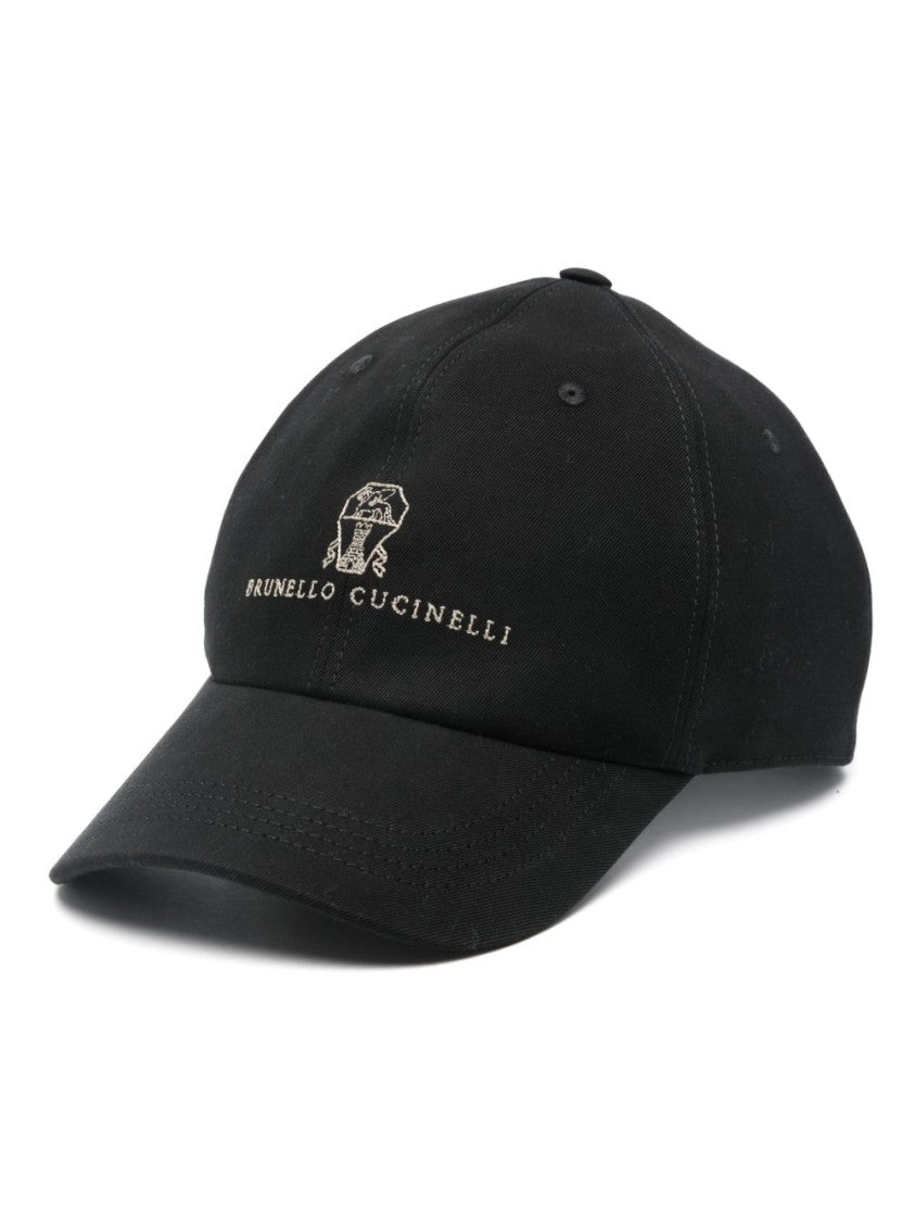 Brunello Cucinelli Structured Black Cap