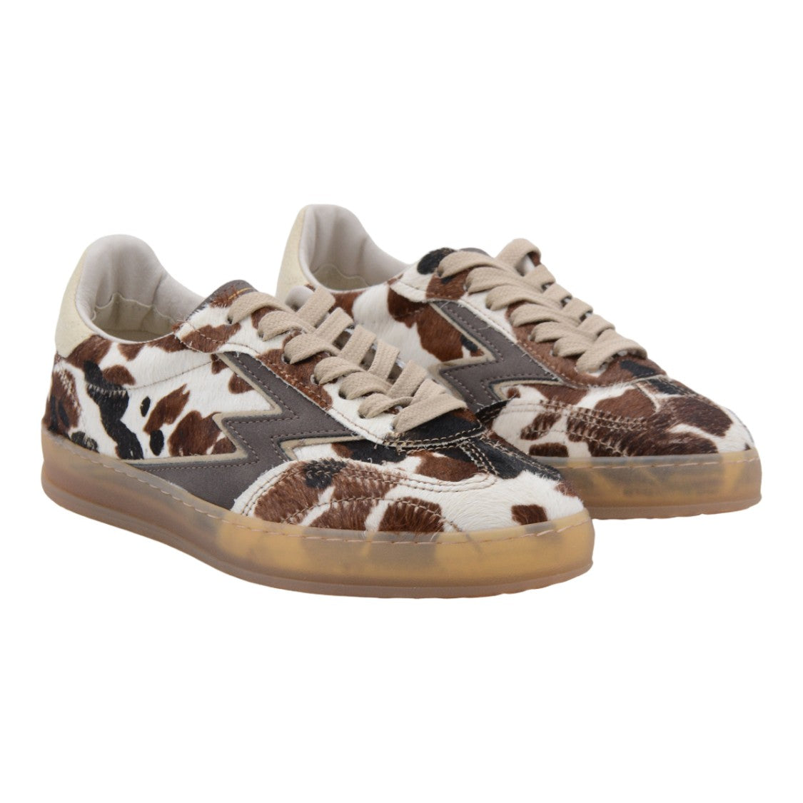Moaconcept Animal Print Sneakers With Translucent Sole