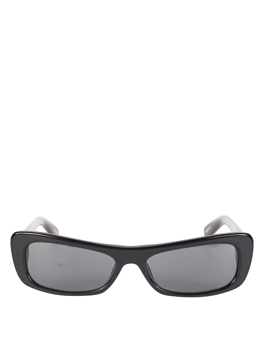 Jacquemus Sleek Black Curved Frame Sunglasses