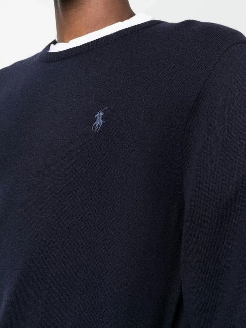 Polo Ralph Lauren Long-Sleeve Wool Sweater With Classic Crew Neckline
