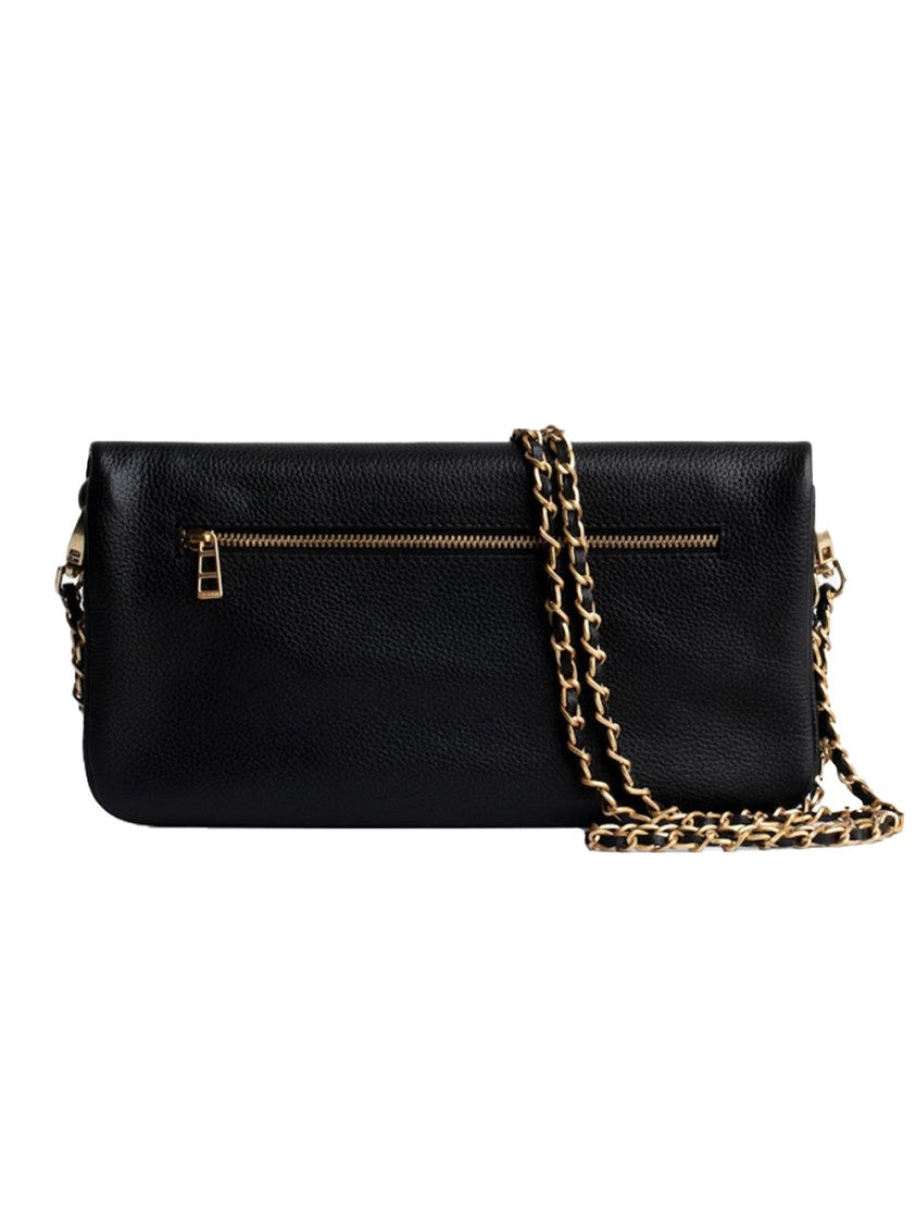 Zadig & Voltaire Rock Grained Leather Shoulder Bag With Gold-Tone Details