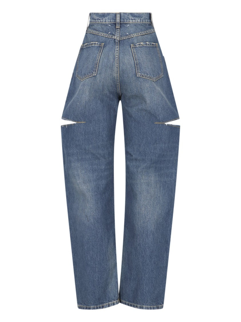 Maison Margiela Cut-Out Detail Jeans – Blue