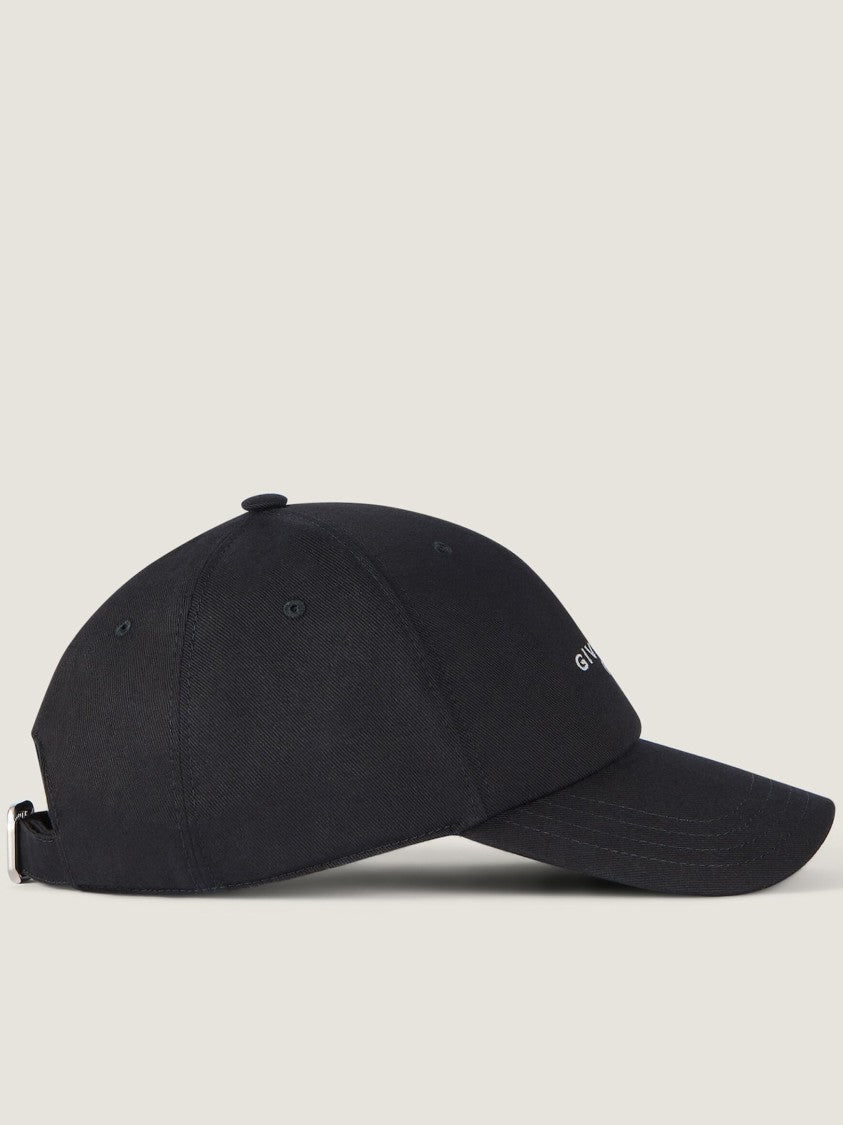 Givenchy Curved Cap Paris Black Structured Cap