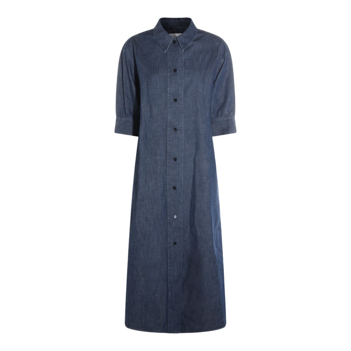 Jil Sander Midi-Length Button-Down Dress With Pointed Collar