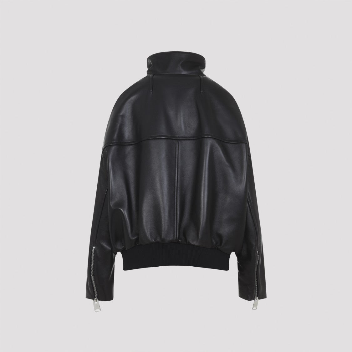 Khaite Oversized Black Lamb Leather Jacket