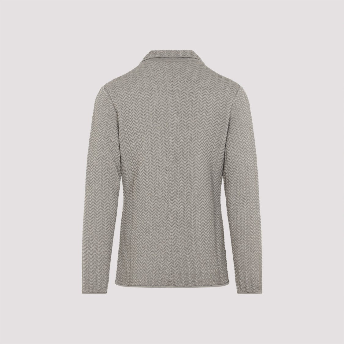 Giorgio Armani Chevron Pattern Blazer In Soft Neutral Tone