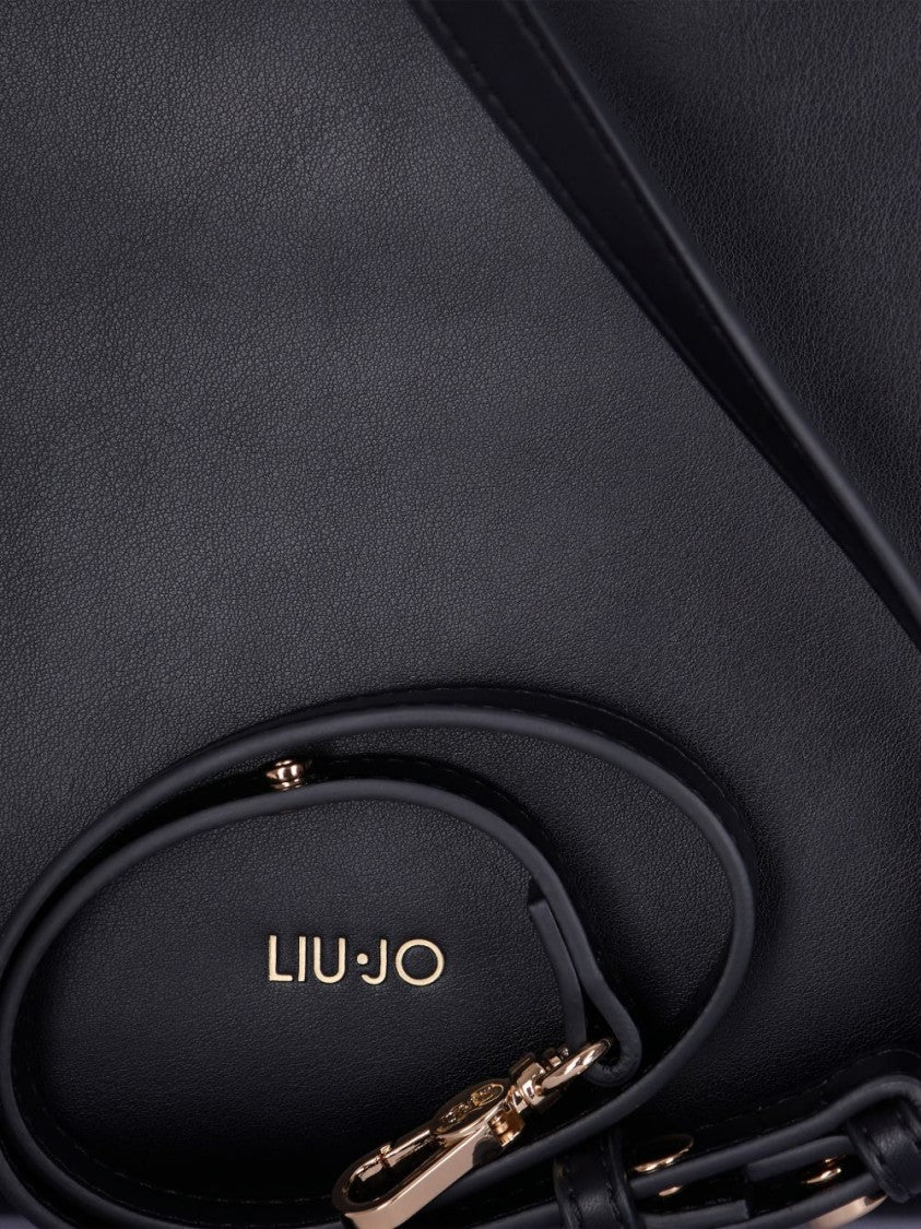Liu Jo Black Handbag With Gold-Tone Accents