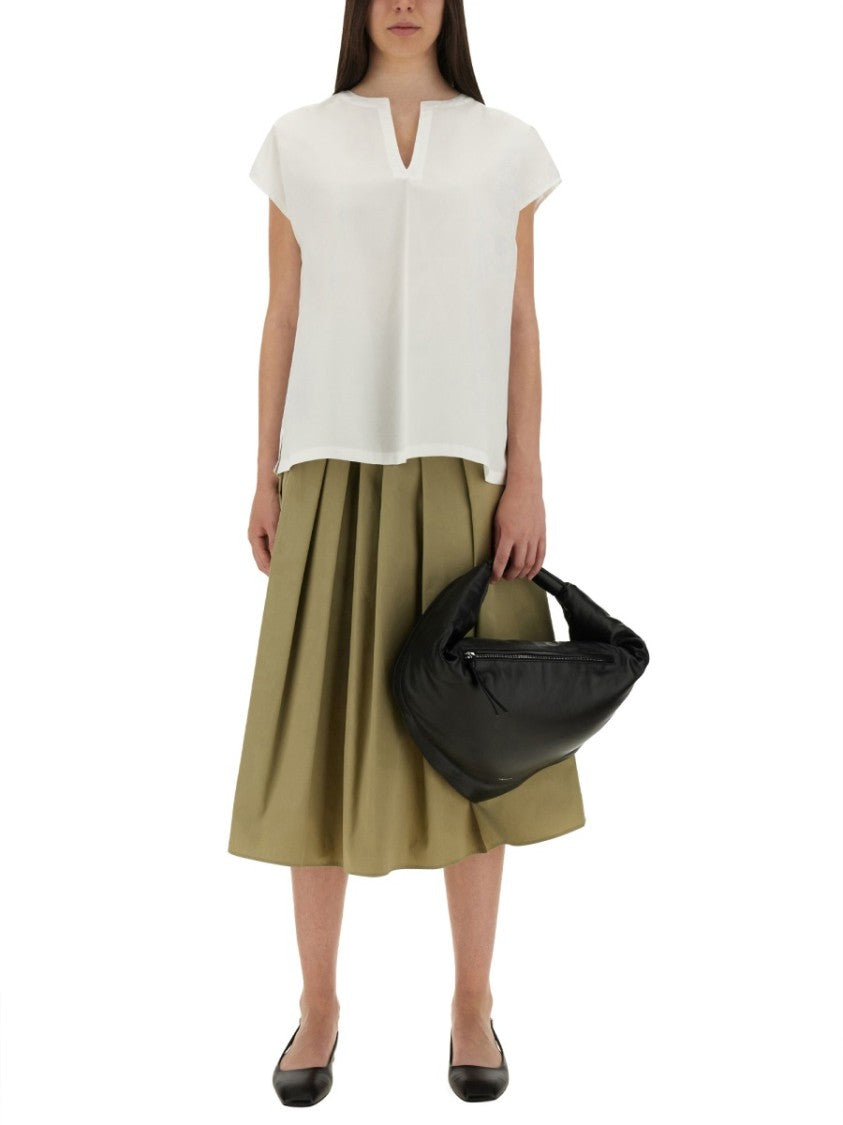 Aspesi Mid-Calf Wide Fit Cotton Skirt