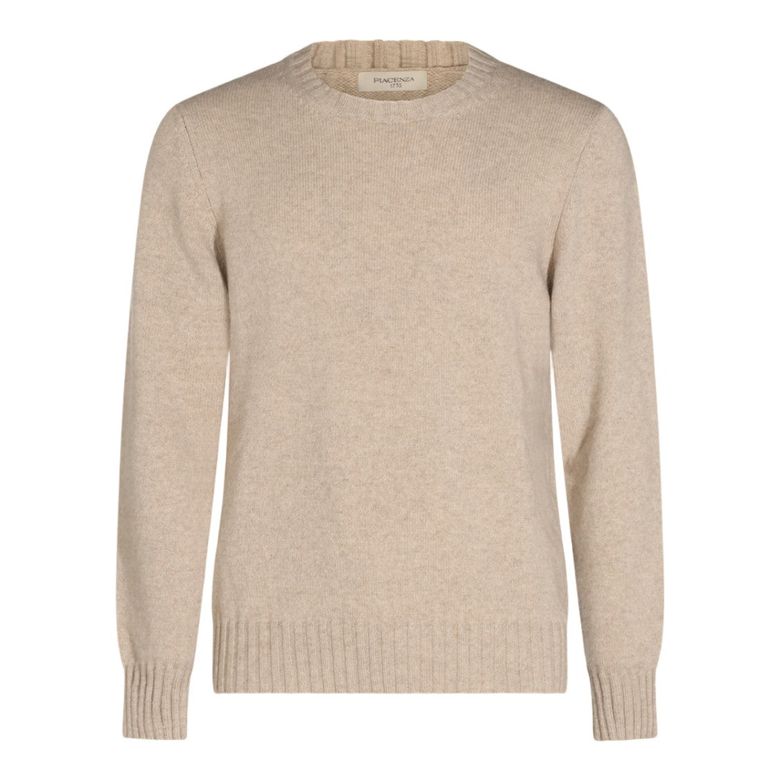 Piacenza Cashmere Ribbed Classic Crewneck Sweater