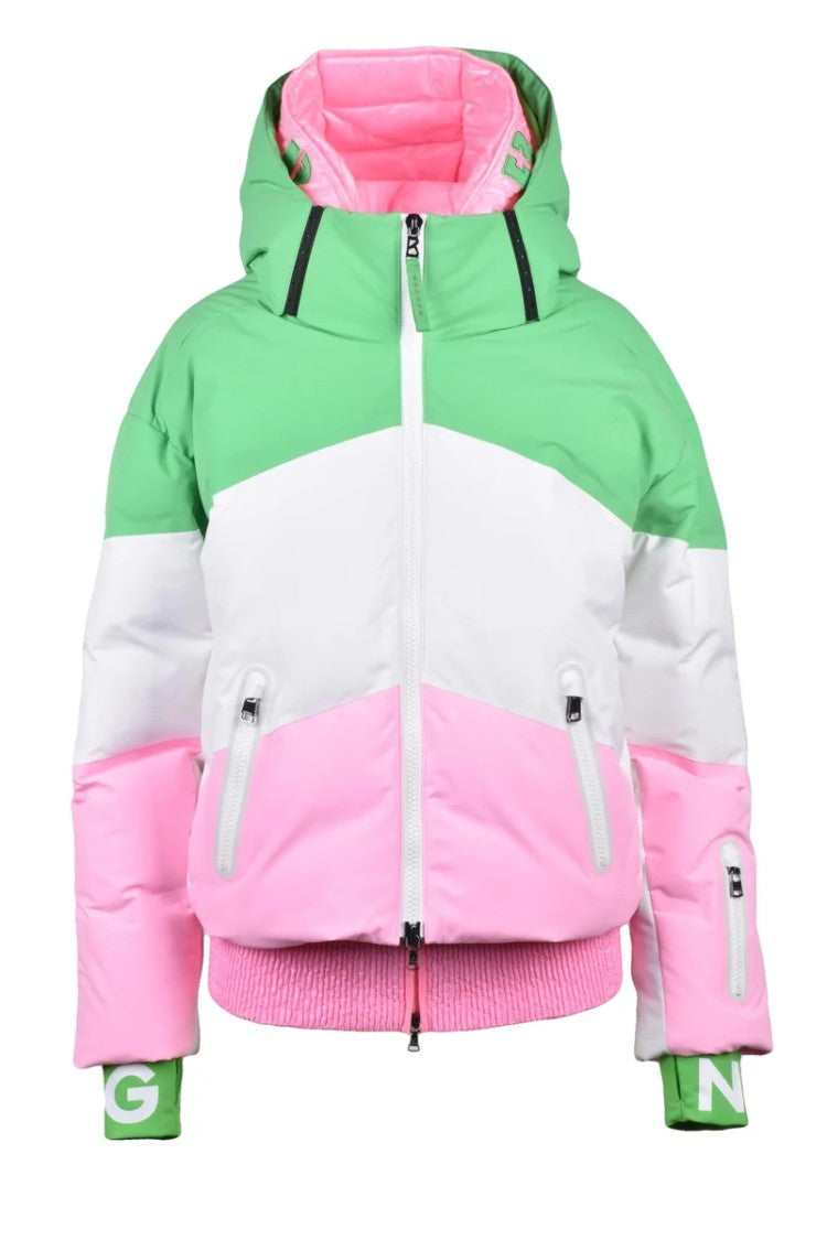 Bogner Stretch Down Jacket - White/Green